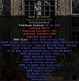 Hand of Justice Grand Matron Bow - 280-329% ED - Europe Non-Ladder