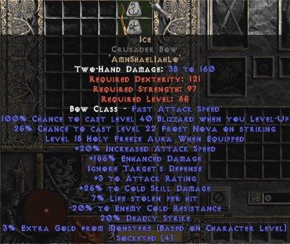 Ice Crusader Bow - 140-189% ED & 25-29% CSD - Europe Non-Ladder