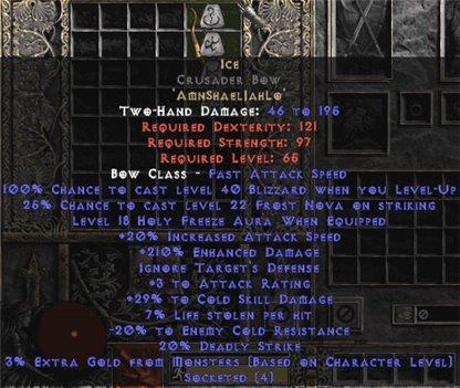 Ice Crusader Bow - 210-224% ED & 25-29% CSD - Europe Non-Ladder