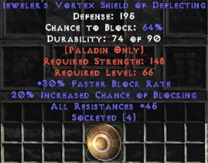 Jeweler's Vortex Shield of Deflecting - 45 Res All - Europe Non-Ladder