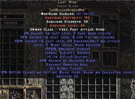 Last Wish Phase Blade - 390% ED & 65-69% CB - Europe Non-Ladder