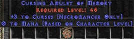 Necromancer Amulet - 3 Curses & 0.75 MPL - Europe Non-Ladder