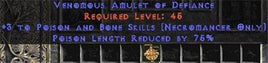 Necromancer Amulet - 3 P&B Spells & 75% PLR - Europe Non-Ladder