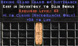 Necromancer Curses w/ 35 Life GC - Europe Non-Ladder