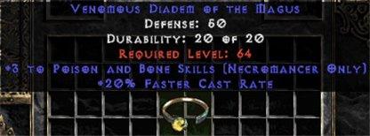 +3 Necromancer P&B/20% FCR Diadem/Tiara/Circlet - Europe HC Ladder