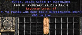 Necromancer Poison & Bone Skills w/ 30 Life GC - Europe Non-Ladder