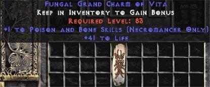 Necromancer Poison & Bone Skills w/ 41-44 Life GC - Europe Non-Ladder