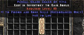 Necromancer Poison & Bone Skills w/ 45 Life GC - Europe Non-Ladder