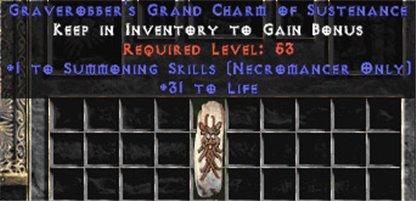 Necromancer Summoning Skills w/ 31-34 Life GC - Europe Non-Ladder