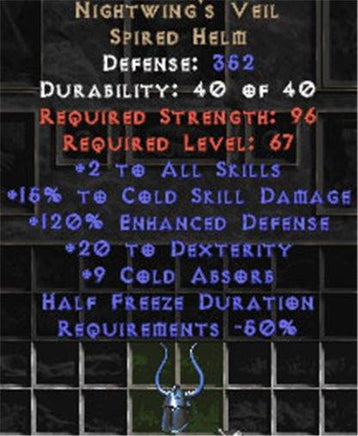 Nightwing's Veil 15% to Cold Skill - Europe Non-Ladder