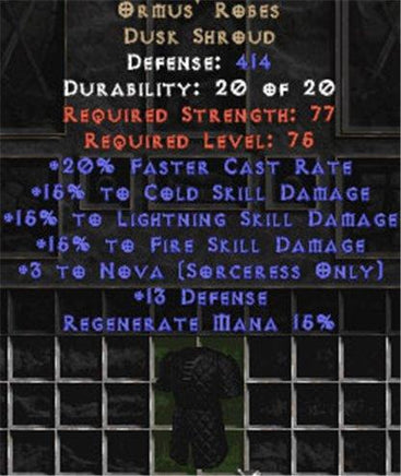 Ormus' Robes - 15% All & +3 Nova - Europe Non-Ladder