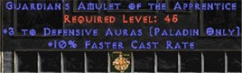 Paladin Amulet - 3 Defensive Auras & 10% FCR - Europe Non-Ladder