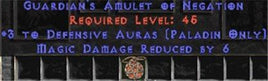 Paladin Amulet - 3 Defensive Auras & 6 MDR - Europe Non-Ladder