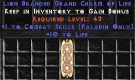 Paladin Combat Skills w/ 10-20 Life GC - Europe Non-Ladder