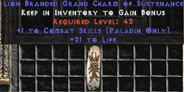 Paladin Combat Skills w/ 21-29 Life GC - Europe Non-Ladder