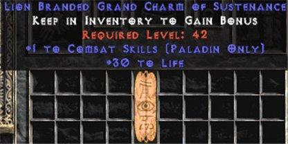 Paladin Combat Skills w/ 30 Life GC - Europe Non-Ladder