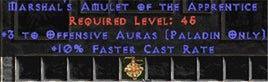 Paladin Amulet - 3 Offensive Auras & 10% FCR - Europe Non-Ladder