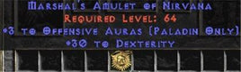 Paladin Amulet - 3 Offensive Auras & 30 Dex - Europe Non-Ladder