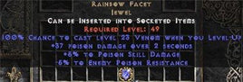 Rainbow Facet - @ Level-Up & +5/-5 Poison - Perfect - Europe Non-Ladder