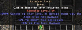 Rainbow Facet - @ Death & +5/-5 Fire - Perfect - Europe Non-Ladder