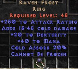 Raven Frost - +20 Dex & 250 AR - Perfect - Europe Non-Ladder