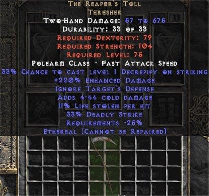 The Reaper's Toll - Ethereal - East Non-Ladder