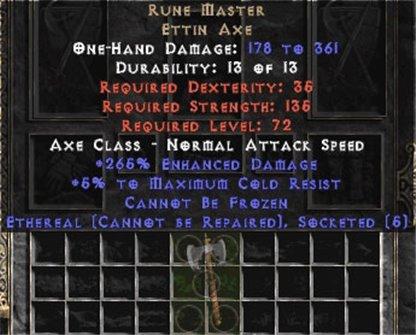 Rune Master - Ethereal - 250%+ ED, 5 Sockets - Europe Non-Ladder