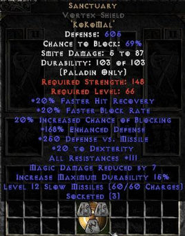 Sanctuary Vortex Shield - 45 Res - 105-114 Res - Europe Non-Ladder