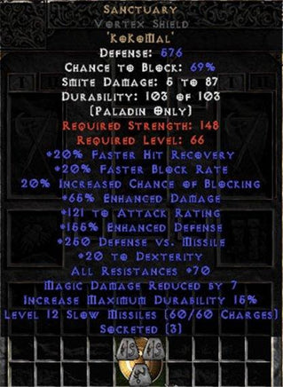 Sanctuary Vortex Shield - 65% ED/121 AR - 70 Res & 145-174% ED - East Non-Ladder