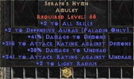 Seraph's Hymn +2 Def Auras - East Non-Ladder