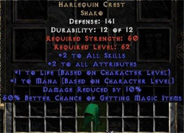 Harlequin Crest Shako - 141 Defense - Perfect - Europe Non-Ladder