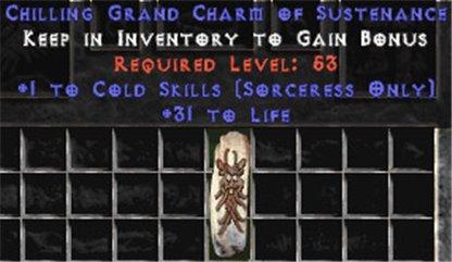 Sorceress Cold Skills w/ 31-34 Life GC - East Non-Ladder