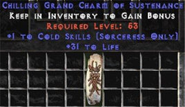 Sorceress Cold Skills w/ 31-34 Life GC - Europe Non-Ladder