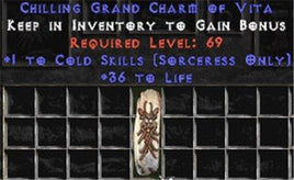 Sorceress Cold Skills w/ 36-39 Life GC - East Non-Ladder