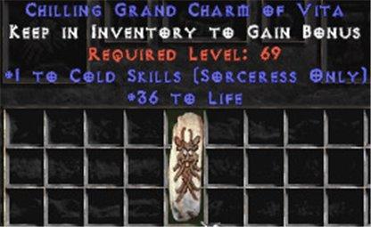 Sorceress Cold Skills w/ 36-39 Life GC - Europe Non-Ladder