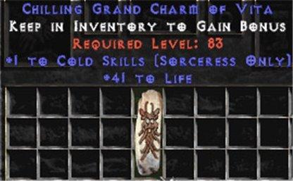 Sorceress Cold Skills w/ 41-44 Life GC - Europe Non-Ladder