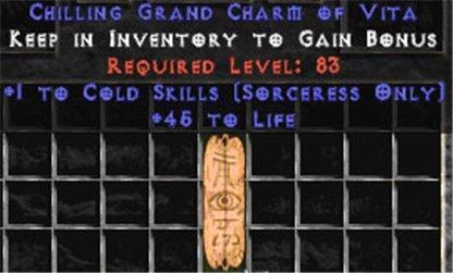 Sorceress Cold Skills w/ 45 Life GC - East Non-Ladder