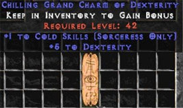 Sorceress Cold Skills w/ 3-5 Dex GC - Europe Non-Ladder