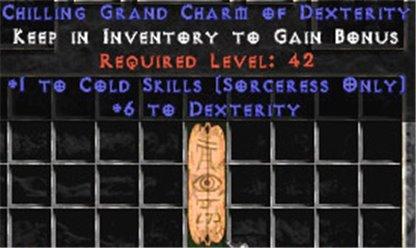 Sorceress Cold Skills w/ 6 Dex GC - East Non-Ladder