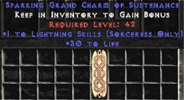 Sorceress Lightning Skills w/ 30 Life GC - East Non-Ladder