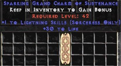 Sorceress Lightning Skills w/ 30 Life GC - East Non-Ladder