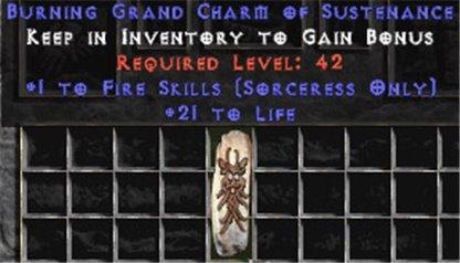 Sorceress Fire Skills w/ 21-29 Life GC - East Non-Ladder