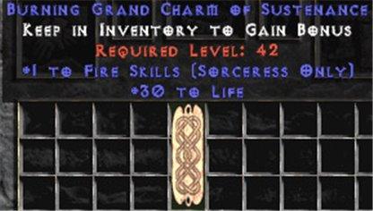 Sorceress Fire Skills w/ 30 Life GC - Europe Non-Ladder