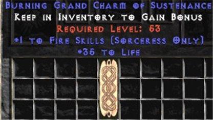 Sorceress Fire Skills w/ 35 Life GC - East Non-Ladder