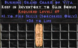 Sorceress Fire Skills w/ 36-39 Life GC - Europe Non-Ladder