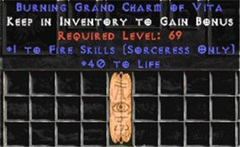 Sorceress Fire Skills w/ 40 Life GC - East Non-Ladder