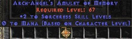 Sorceress Amulet - 2 All Sorc Skills & 0.75 MPL - East Non-Ladder