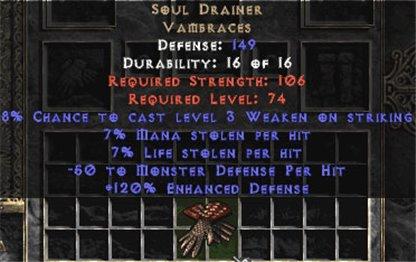 Soul Drainer - 7/7/120 - Perfect - East Non-Ladder