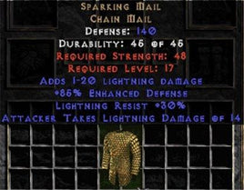 Sparking Mail - 140 Def, +85% ED, 14 ATL - Perfect - Europe Non-Ladder