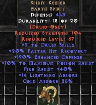 Spirit Keeper - 2 Skills & 25% Cold Absorb - East Non-Ladder